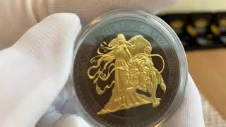 ウナとライオン 2021 ゴールドブラックエンパイア版 銀貨 1オンス