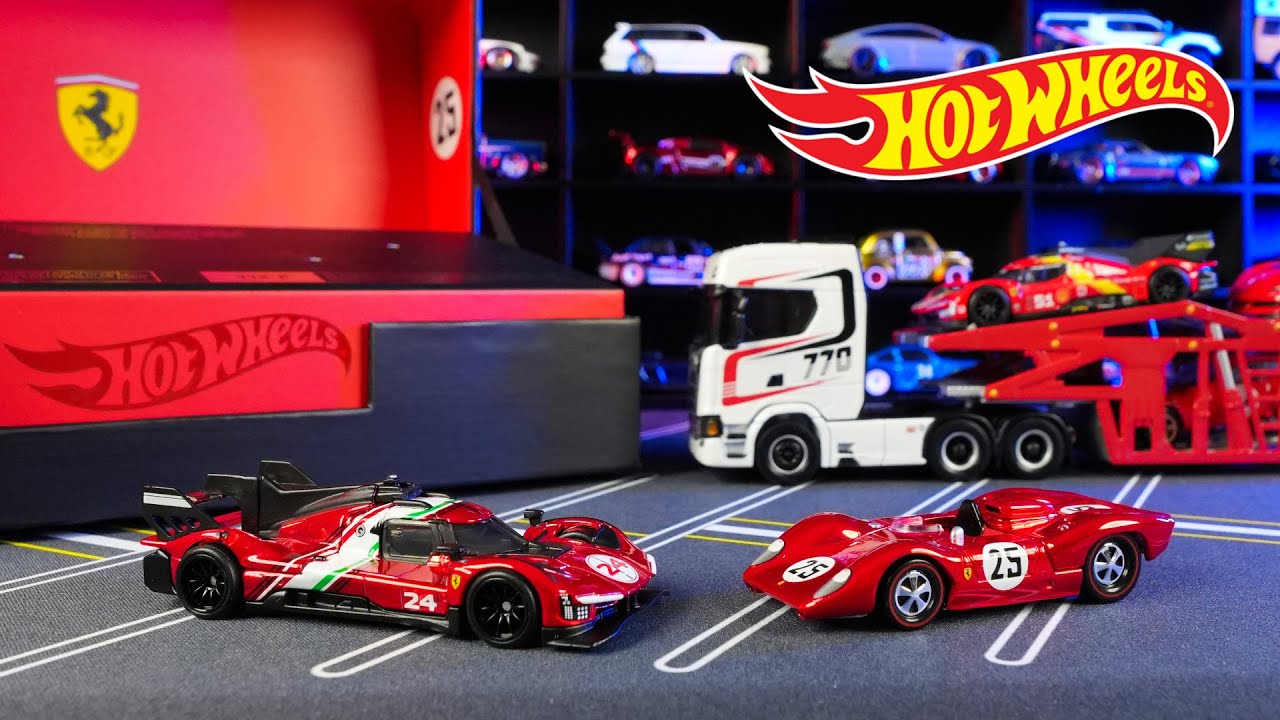 Taking Out the Cars of Ferrari x Hot Wheels Heritage Set - YouTube