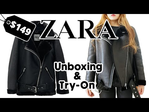 ZARA Double-Faced Biker Jacket | Unboxing & Try-on | AERIN - YouTube