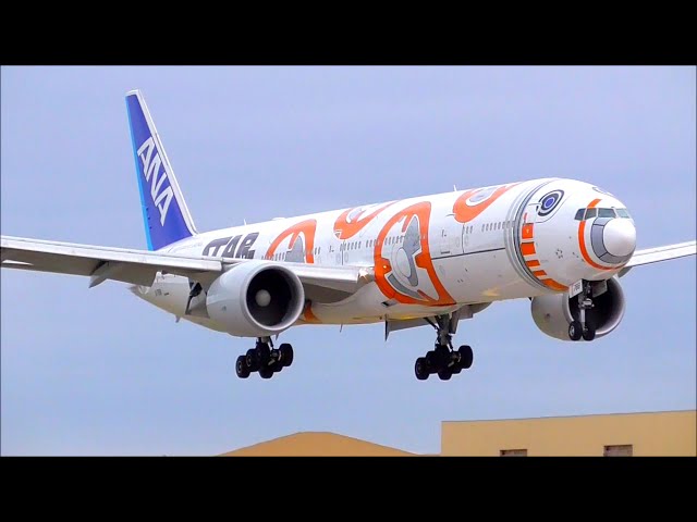 Star Wars BB-8 Livery | ANA Boeing 777-300ER Landing at London
