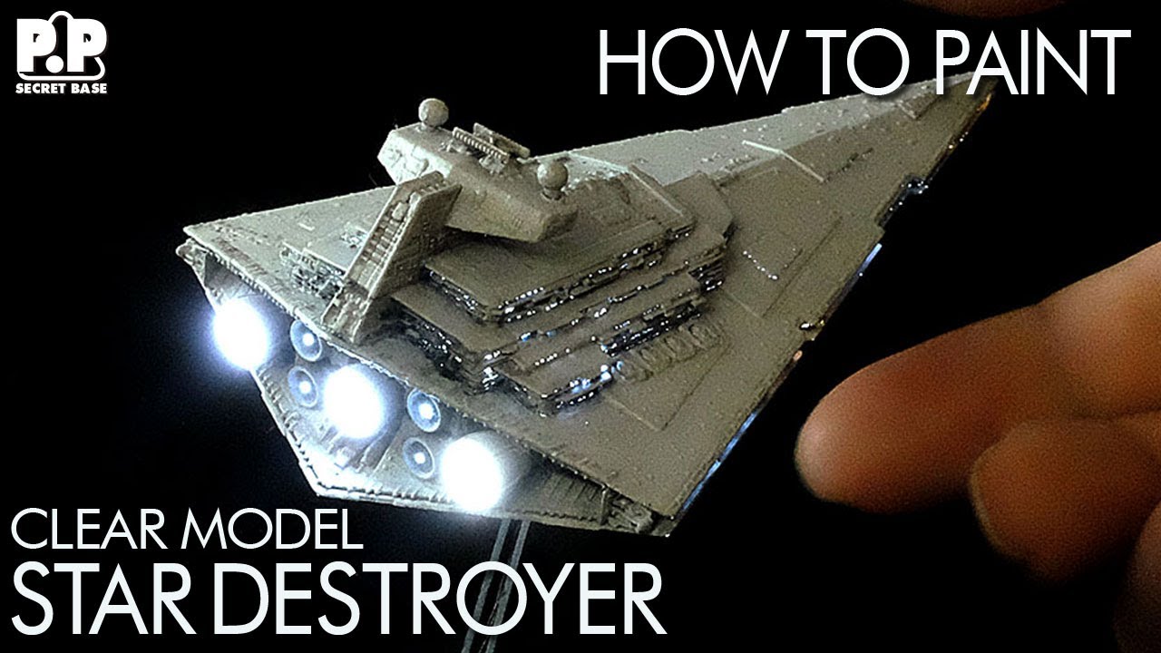 How to make a Star Destroyer《Clear》with LED lights! : Star Wars