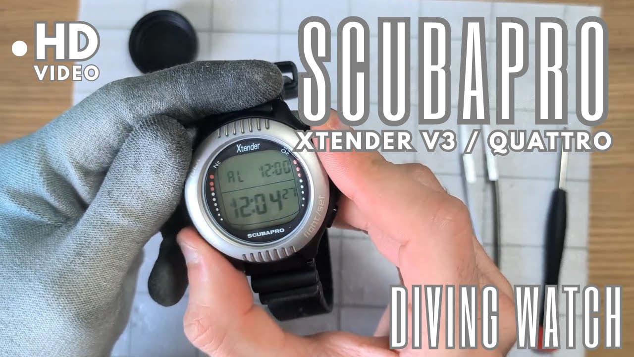 Diving Watch Scubapro Xtender V3 / Quattro - Unboxing and Battery