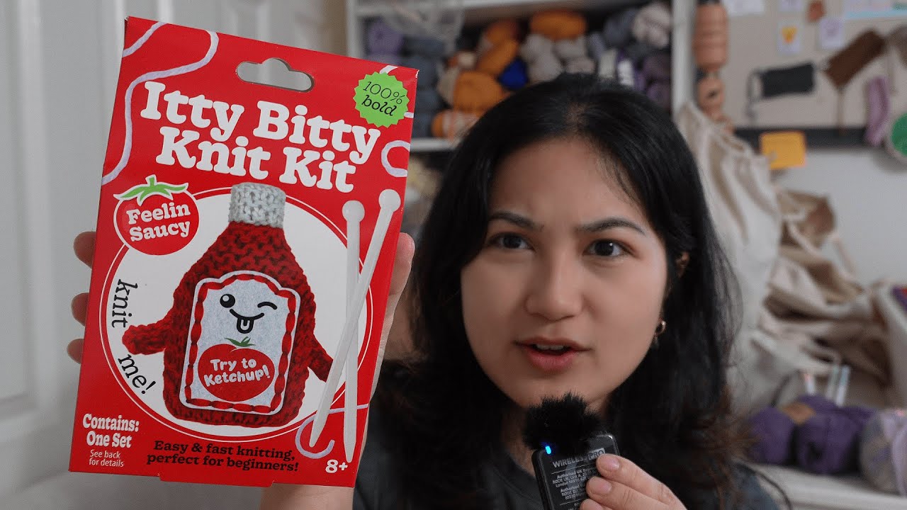 Fastest Finished Object Ever? || Tina tries Tiny Knitting Kit
