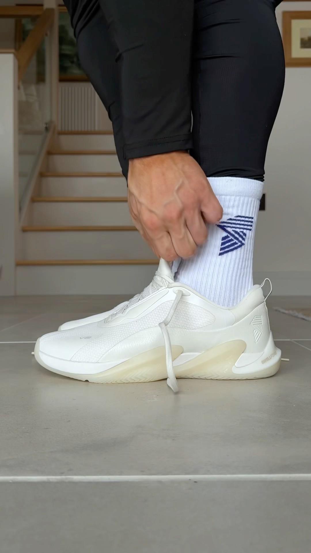 Gym and vegetables! Wearing the new RAD ONE V2's in triple white