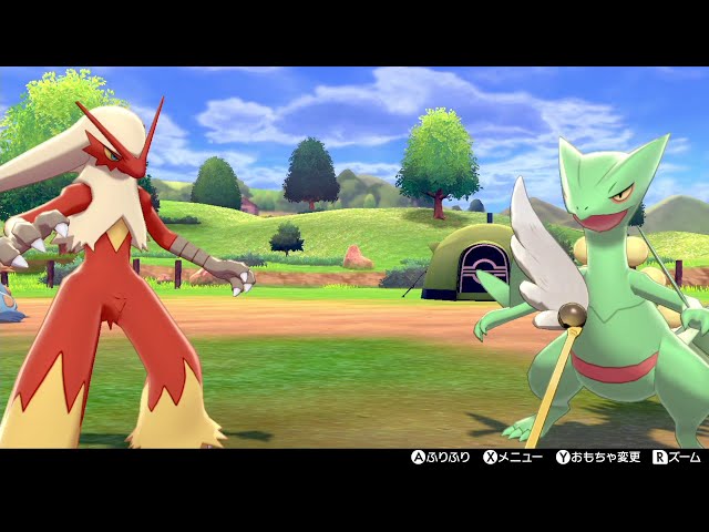 冠の雪原配信！ジュカイン・バシャーモ・ラグラージとポケモンキャンプ