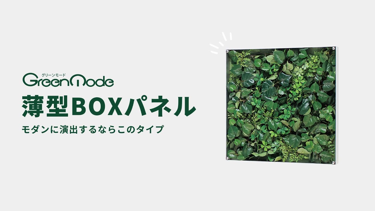 ウォールグリーン GR3305 ｜フェイクグリーン 壁掛け 薄型BOXフレーム