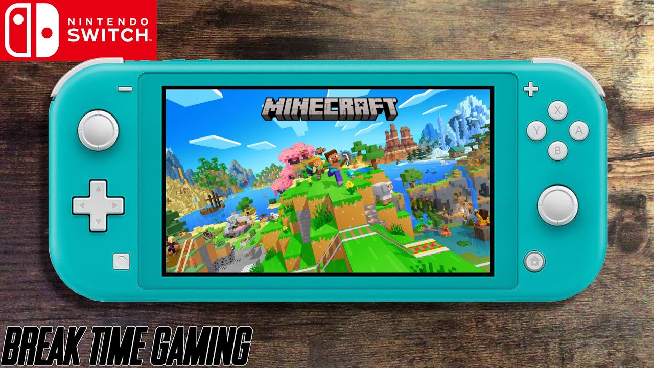 Minecraft Nintendo Switch Lite Gameplay (Turquoise) - YouTube