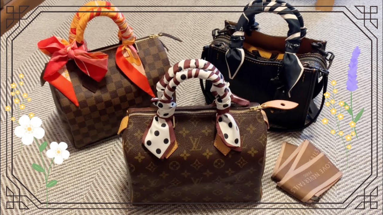 ルイヴィトンのスピーディにツイリーつけてみた♡Twilly on my LV