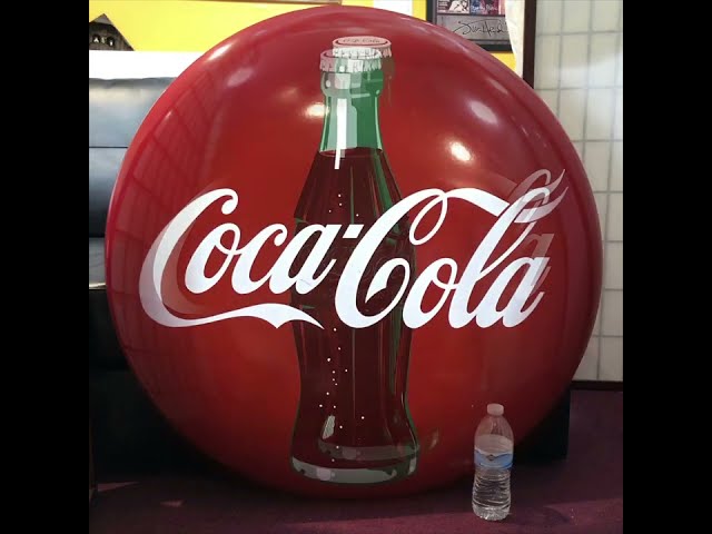 1 Coca-Cola Red Disc Ad Sign | Best Advertising Collectibles