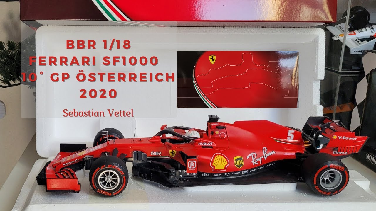 BBR 1/18 Ferrari SF1000 Sebastian Vettel Austrian GP 2020 - YouTube
