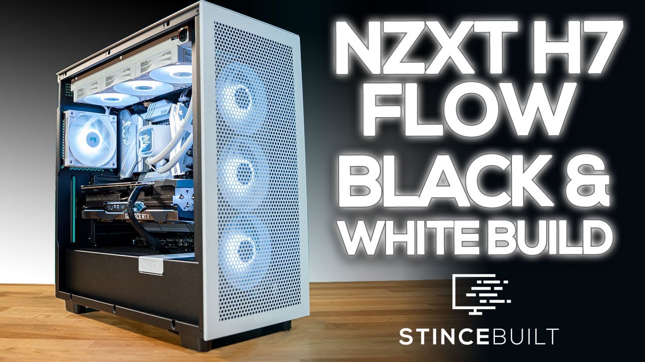 NZXT H7 FlOW Black & White PC Build with 13900K + MSi Suprim X