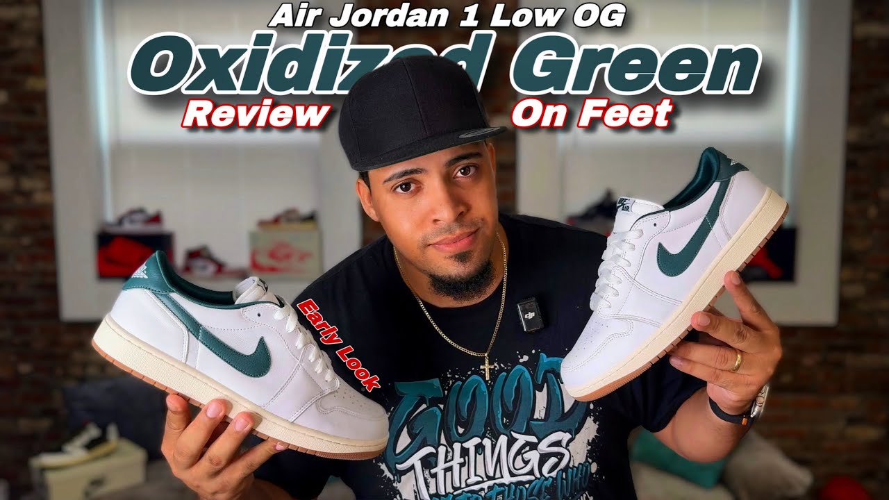 Air Jordan 1 Low OG Oxidized Green - First Look & On Feet - YouTube