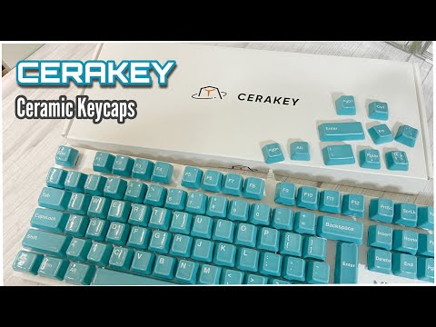 CERAKEY Ceramic Keycap Set V2 - Canal Blue with Legends ‪@cerakey