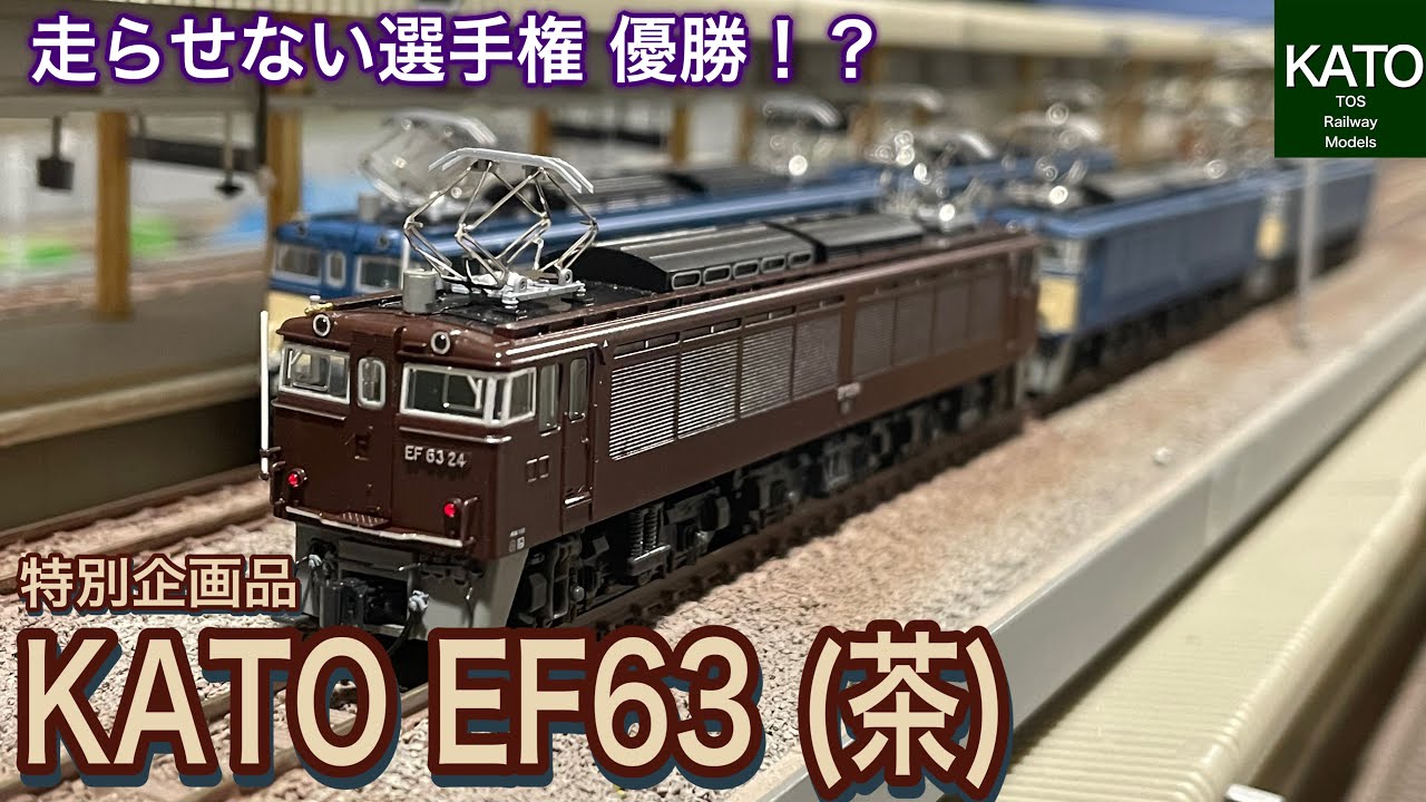 通算5台目の KATO EF63 JR仕様が入線です。今回は特別企画品の茶色