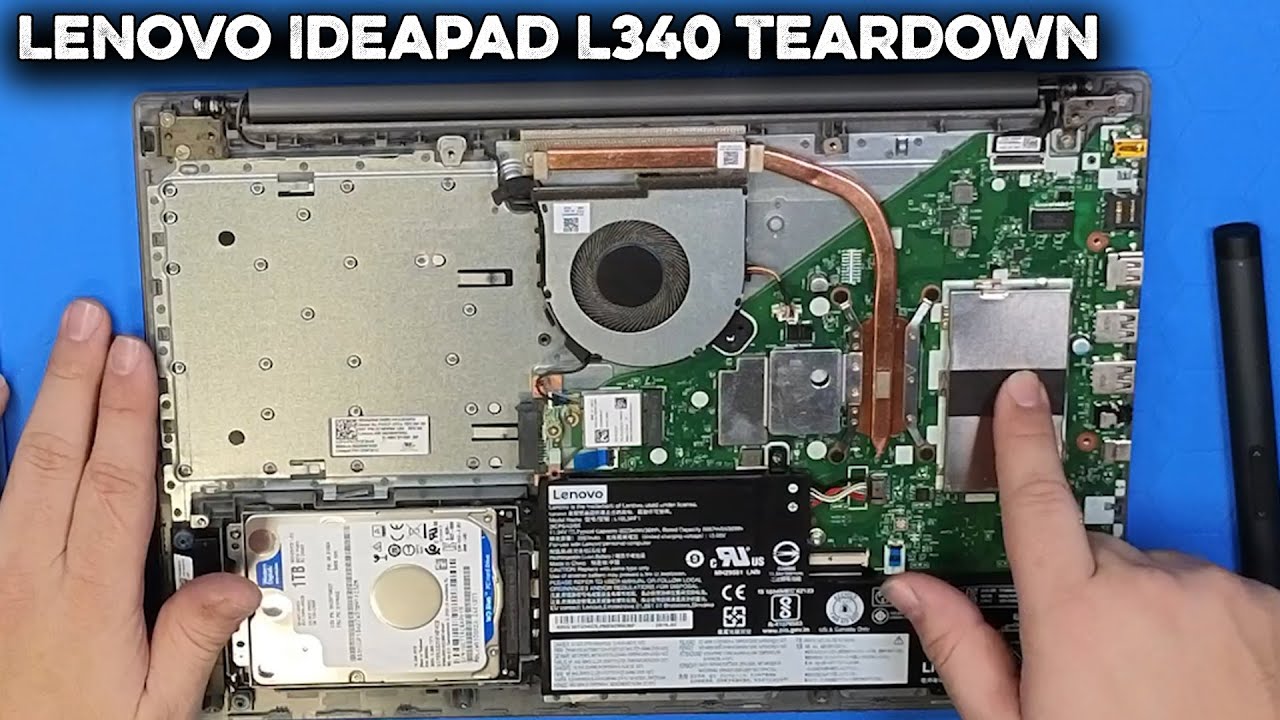 Lenovo Ideapad L340 Teardown and SSD Upgrade #160 - YouTube
