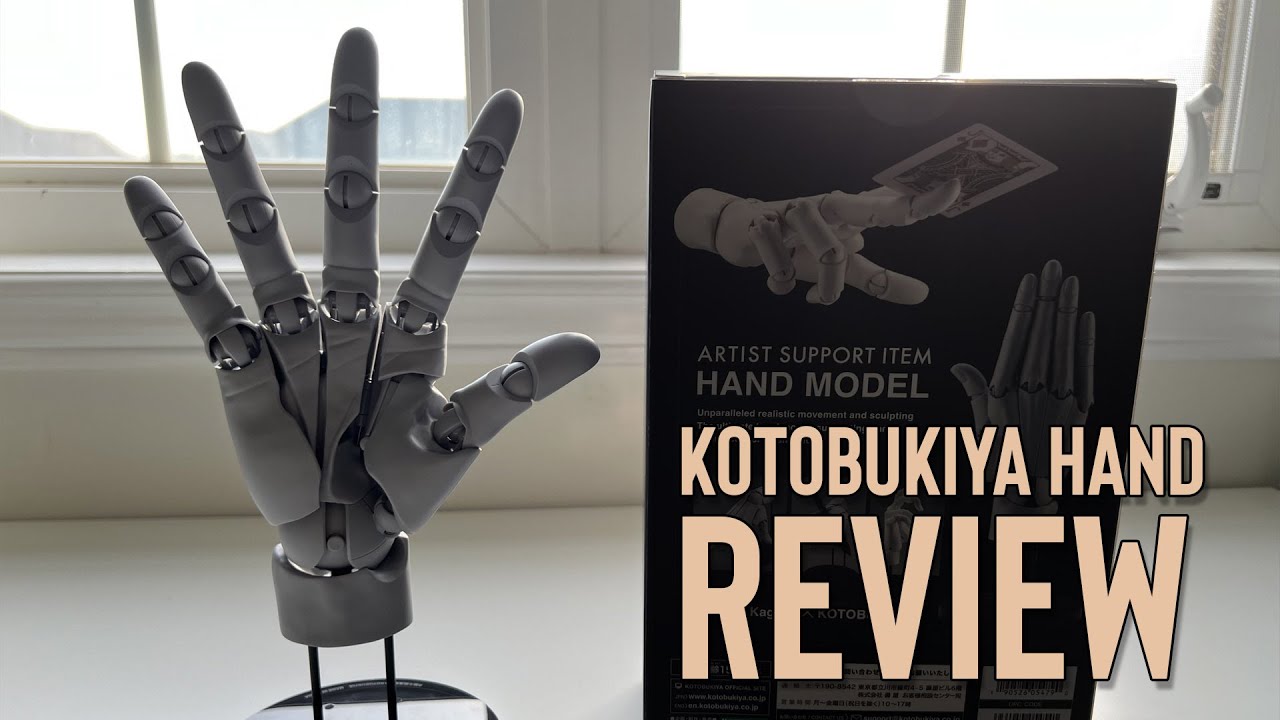 KOTOBUKIYA Artist Support Item Hand Model/R Gray REVIEW - YouTube