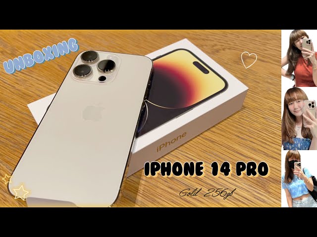 Unboxing📦]  iPhone 14 Pro 256GB Gold💛 + SET UP✨ [4K] - YouTube