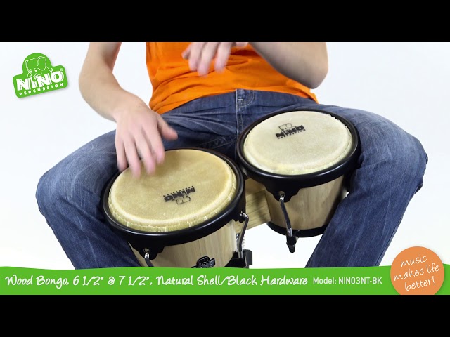 キッズパーカッション NINO3NT-BK ボンゴ -鈴木楽器製作所- - YouTube