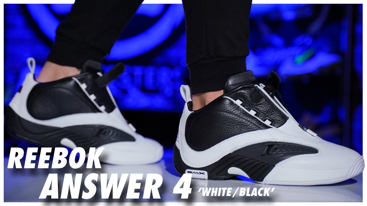 Reebok Answer 4 Black/White - YouTube