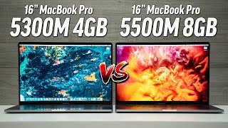 16インチ型MacBook Pro（2019）のGPU、5300M/4GBと5500M/8GBの性能差は