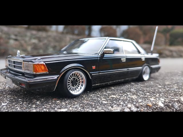 アオシマ プラモデル 1/24 第2弾 ニッサン Y30 セドリックグロリア4HT