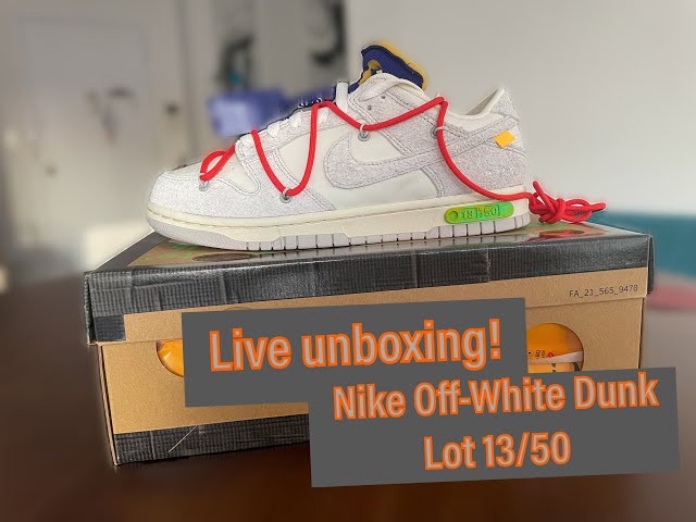 Off-White x Nike Dunk Low Unboxing 