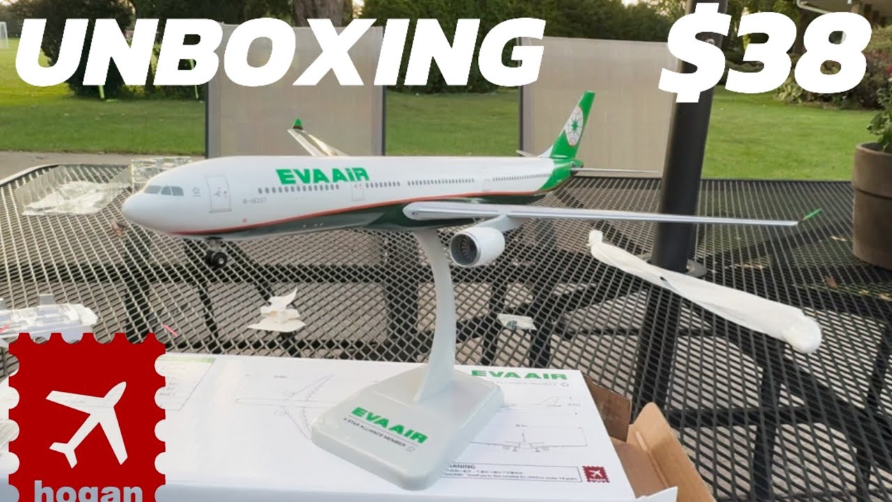 Unboxing Hogan Wings EVA Air Airbus A330-300 1:200 Model - YouTube