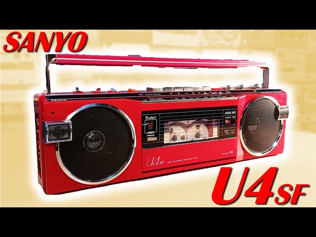 SANYOの赤いラジカセU4を体験⭐これが'80sのおしゃれなテレコ。当ch初