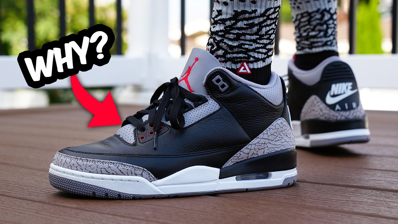 Air Jordan 3 Black Cement 2024 REVIEW & On Feet - YouTube