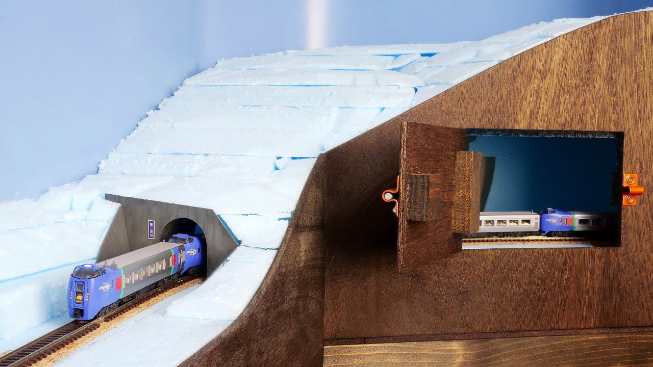 How to make mountains and tunnels / N gauge model railroad diorama