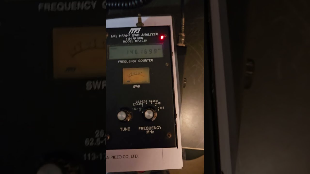 MFJ-249 HF VHF SWR Analyzer Frequency Counter 1.8-170 MHz - YouTube