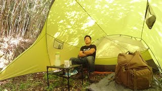 ニーモのダガーリッジポーチ2pでソロキャンプ【テントバカ】 - YouTube