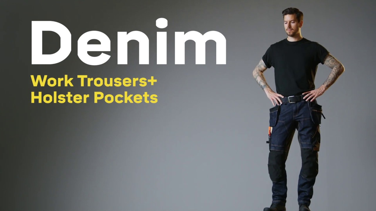 Snickers Workwear - FlexiWork, Denim Work Trousers+ Holster