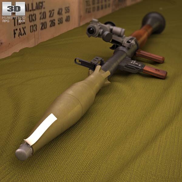 RPG-7 ロケットランチャー 3Dモデル - ダウンロード ロケット