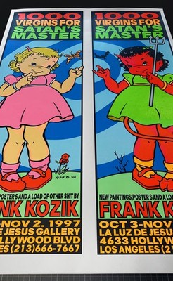 FRANK KOZIK - 1000 VIRGINS FOR SATAN'S MASTER - S&N POSTER - UNCUT