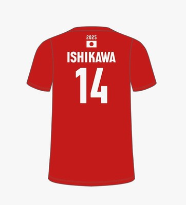 2025 Yuki Ishikawa T-shirt Men's volleyball Japan XL size ASICS