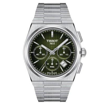 New Tissot PRX Automatic Chronograph Green Dial Men's Watch