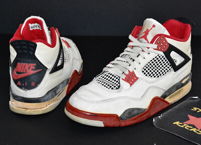 ORIGINAL 1989 Nike Air Jordan 4 FIRE RED size 7.5 RARE metallic