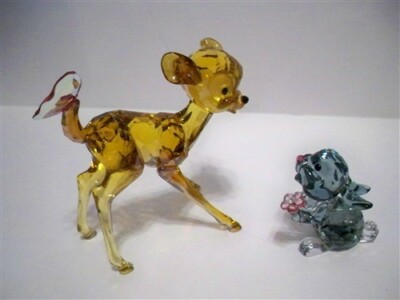 SWAROVSKI DISNEY BAMBI & THUMPER COLOR SET 5004688 & 5004689 WITH