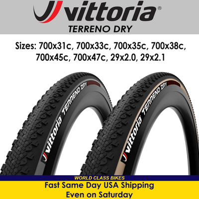 Vittoria Terreno Dry 700x31 33 35 38 45 47 50c Grey/Tan Tubeless