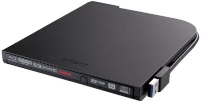 Buffalo UHD BD Portable Blu-ray Drive - Black (BRUHD-PU3-BK) for
