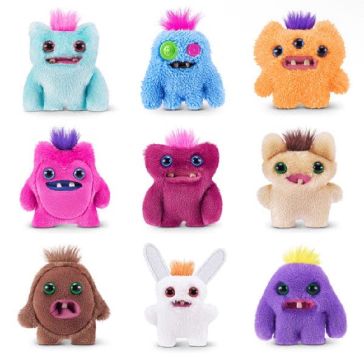 Series 4 Complete Set of 9 BABY FUGGLER Mini 3.5” Plush Rare