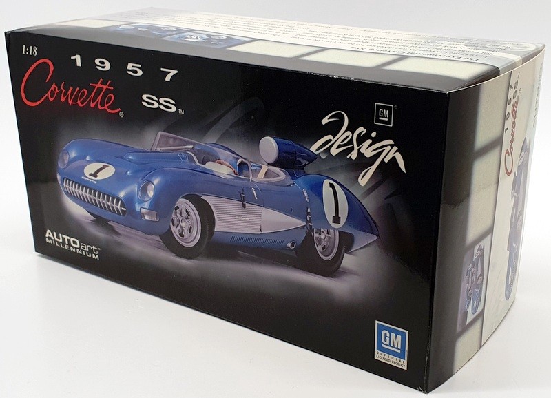 AutoArt 1/18 71051- 1957 CHEVROLET CORVETTE SS - Blue | eBay