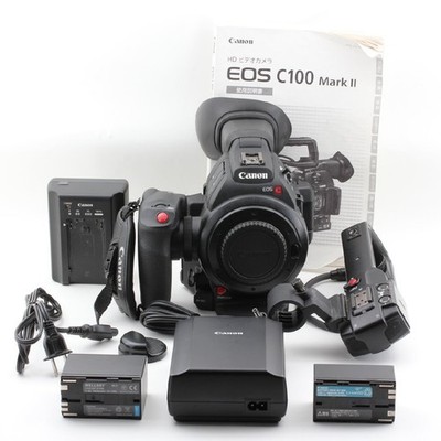 Mint Canon EOS C100 Mark II Cinema Camcorder EF Mount Color Black