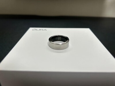 Oura Ring Gen3 Horizon Silver Size US9 Wearable Activity Tracker