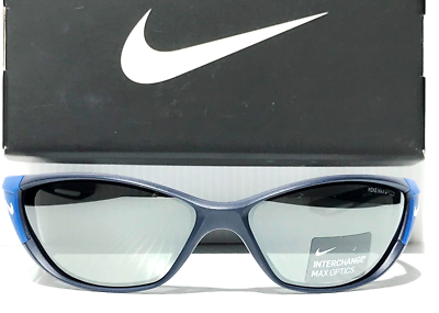 NIKE ZONE Matte Navy INTERCHANGEABLE Max Optic Silver Sunglass