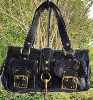 Coach MEDIUM 10330 65th Anniversary Mandy Vintage Black Leather