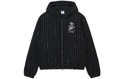 Nike x Stussy Striped Wool Jacket (Asia Sizing) Black | eBay