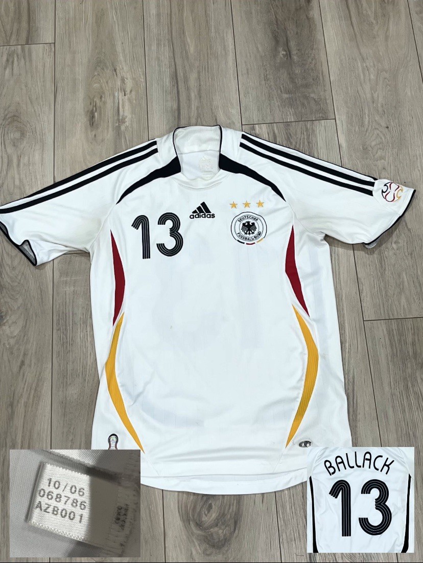 Ballack Germany 2006 World Cup Authentic Home Kit Soccer Jersey