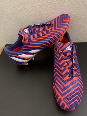 Adidas Predator Instinct FG B35452 Red Purple Athletic Cleat Shoes